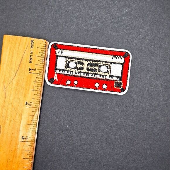 Cassette tape music PLAYER iron on patch diy sew on wearab… - Picture 1 of 2